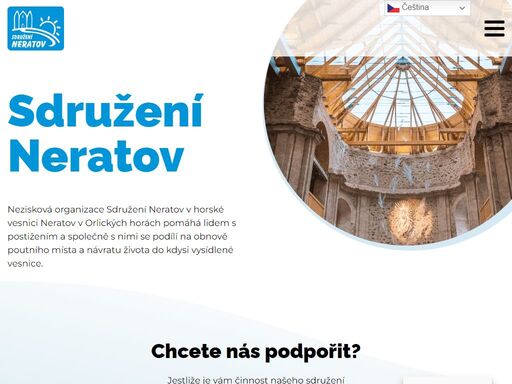 v roce 1992 v jedné vysídlené pohraniční vsi vzniklo společenství lidí, kteří se rozhodli navrátit tomuto místu život, obnovit poničený kostel a poutní místo a především pomáhat lidem s postižením. tak začíná příběh sdružení neratov.