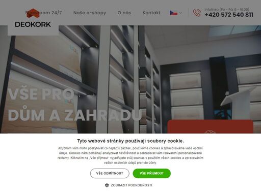 sortiment pro dům a zahradu vám nabídneme na 500 m2 plochy showroomu a 3000m2 skladové plochy. 