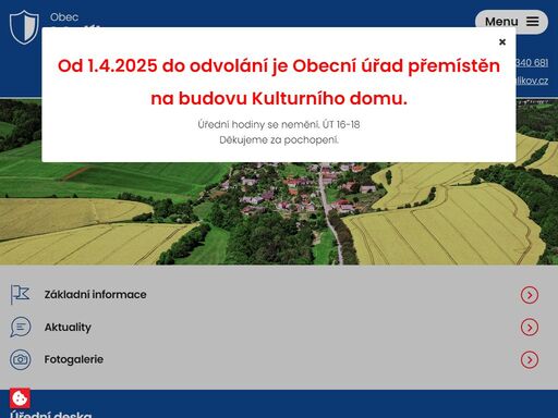 najdete nás v pardubickém kraji. první písemná zmínka o obci pochází už z roku 1270. jméno vesnice znamenalo malíkův majetek. navštivte nás.