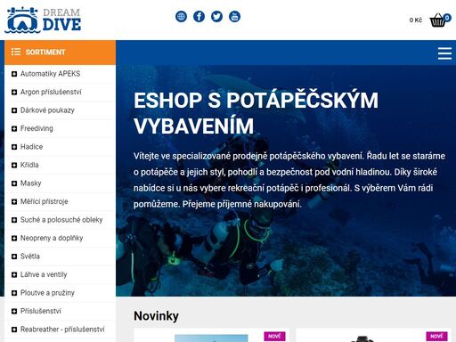 specializovaný prodejce potápěčského vybavení v brně. široký sortiment pro potápěče začátečníky i profesionály.