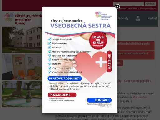 oficiální webové stránky dětské psychiatrické nemocnice opařany