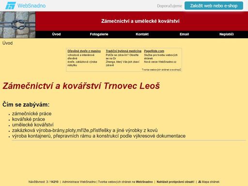 zámečnictví a umělecké kovářství