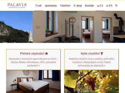 ubytování v luxusních apartmánech pavlov - pálava, mikulov, jižní morava. ?klimatizace, wifi ?pohodlné parkování na vlastním pozemku. ?kvalitní vína z vlastního vinařství.