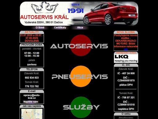 autoservis, opravy vozidel, příprava na emise a stk, klimatizace vozidel