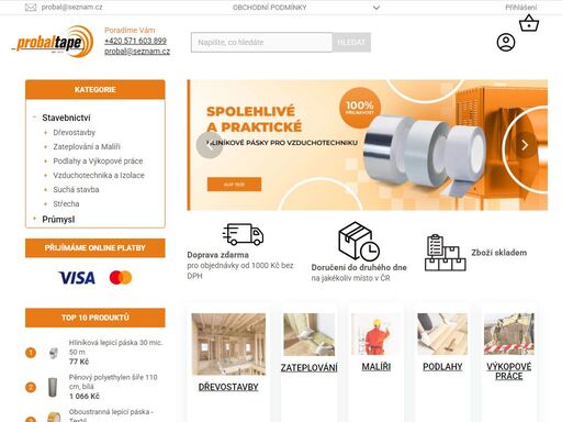 probaltape - lepicí pásky pro profesionály a domácnosti.   
dřevostavby



  
zateplování



  
malíři



  
podlahy



  
výkopové práce



  
vzduchotechnika



  
izolace



  
suchá stavba



  
střecha



  
pásky



 
vítejte na probaltape - vašem odborném…