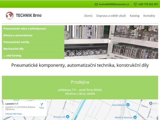 pneumatické komponenty, automatizační technika, konstrukční díly
