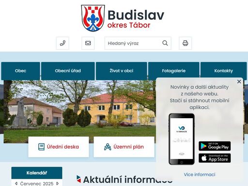 oficiální stránky obce budislav