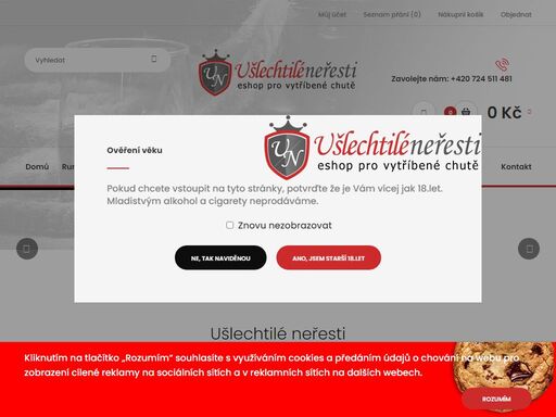 ušlechtilé neřesti, eshop s rumem a whisky s možností gravírování lahví