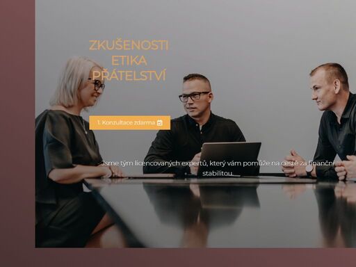 1. konzultace zdarma zkušenostietikapřátelství jsme tým licencovaných expertů, který vám pomůže na cestě za finanční stabilitou. jak pracujeme ? 3 kroky ve spolupráci s námi 01. 1. úvodní setkání nejprve je potřeba se vzájemně poznat, abychom pochopili vaše cíle a přání. jen tak vám můžeme opravdu pomoct. 02. david kittel 2. vytvoření finančního plánu uděláme