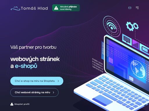 tvorba webových stránek na wordpressu a tvorba shoptet e-shopů na míru