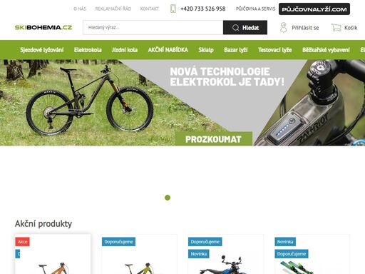 jsme jedním z největších prodejců lyží a elektrokol (elan, rossignol, haibike a další) v čr. garantujeme nejlepší ceny na trhu! dále nabízíme testovací lyže, bazar lyží a provozujeme půjčovnu lyžařského vybavení se servisem lyží, dále půjčovnu elektrokol a kol.