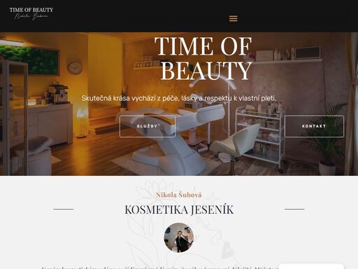 nikola šubová - time of beauty - kosmetika jeseník. nabízíme přední značky a personalizované poradenství pro vaši dokonalou péči.