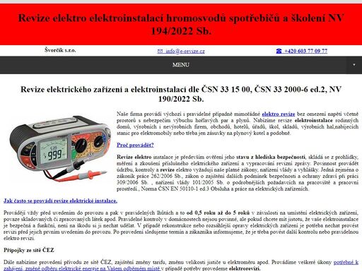 revize elektro nářadí,strojů,spotřebičů.revize hromosvodů elektrických  zařízení  a elektroinstace. elektrorevize,nařízení vlády 194/2022 sb.