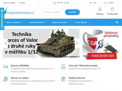 máme v nabídce nejširší sortiment sběratelských modelů tanků, vojenských a dopravních letadel.