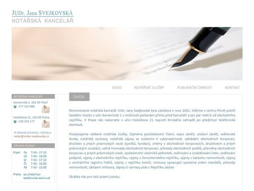 notářská kancelář judr. jana svejkovská