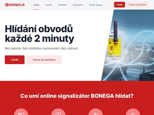 při následujících událostech budou odeslány sms na libovolný počet čísel s libovolným textem: sepnutí nebo vypnutí jednoho z 6 obvodů, detekce podpětí v každém z 6 obvodů v rozsahu 24-250 v, překročení okolní teploty v rozmezí 0-50°c, detekce výpadku samotného signalizátoru (bez baterie) ...