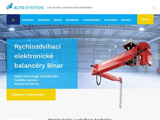 jsme dodavatelem manipulační a zdvihací techniky. dále se specializujeme na paletizační vozíky, navijáky, zvedací stoly, ozubnicové zvedáky, sloupové jeřáby, nástěnné jeřáby a další.