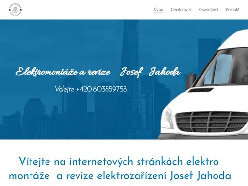 vítejte na internetových stránkách elektro montáže a revize elektrozařízení josef jahoda