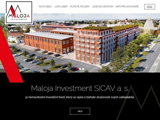 maloja investment sicav a. s. je nemovitostní investiční fond, který se opírá o bohaté zkušenosti svých zakladatelů.