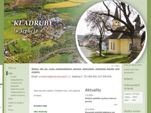 oficiální webové stránky obce kladruby