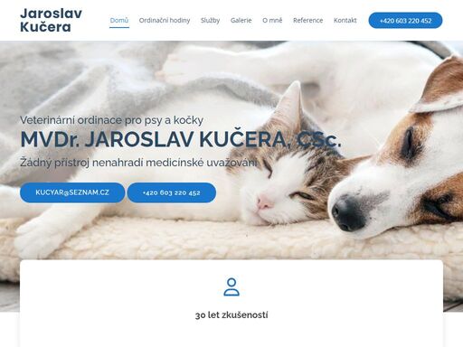 objednejte svého psa nebo kočku do veterinární ordinace ke zkušenému veterináři z brna – mvdr. jaroslav kučera, csc.