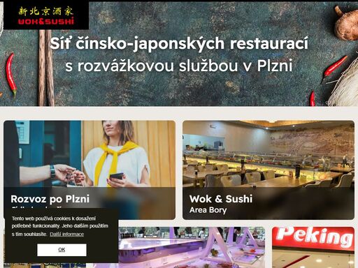 síť čínsko-japonských restaurací s rozvážkovou službou v plzni