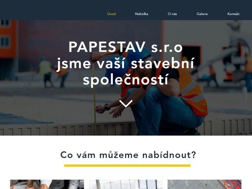 www.papestav.cz