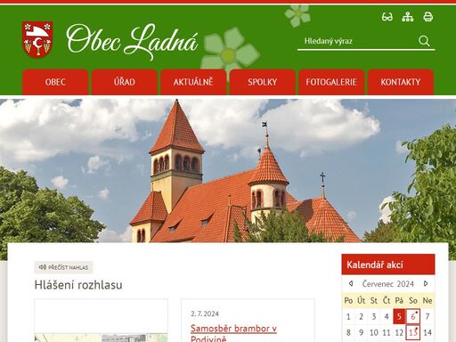 www.obecladna.cz