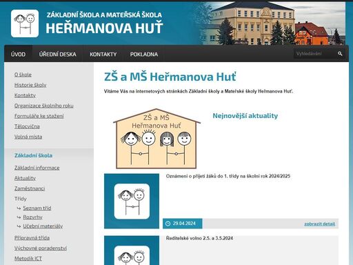 zš a mš heřmanova huť - oficiální www stránky základní a mateřské školy