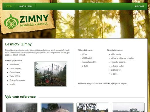 komplexní služby pro obhospodařování lesních majetků.