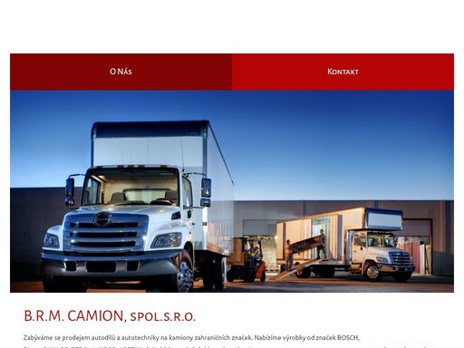 firma b.r.m. camion, spol.s.r.o. se zabývá prodejem autodílů a autotechniky na kamiony zahraničních značek.