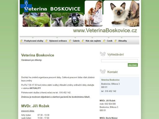 www.veterinaboskovice.cz
