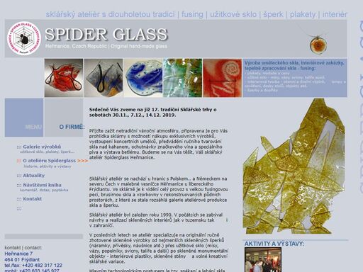 spiderglass - výrobce stylového skla