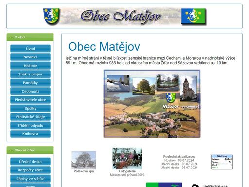 obec matějov - oficiální stránky obce matějov.