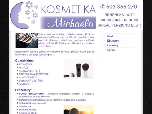 www.kosmetikamichaela.cz
