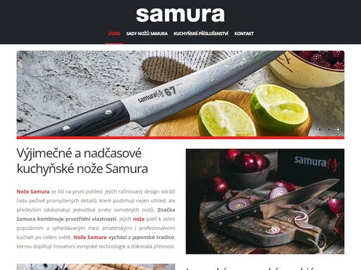 nabízíme vynikající nože samura z japonské a švédské oceli, které vynikají vysokou ostrostí, dlouhou životností a unikátním vzhledem. zakoupit si je můžete buď samostatně nebo v luxusní sadě. neváhejte a pořiďte si tohoto užitečného pomocníka do kuchyně!