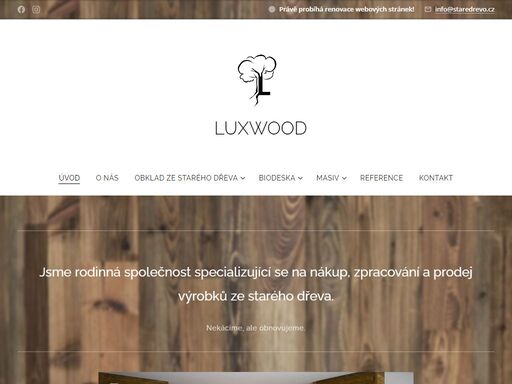 jsme rodinná společnost specializující se na nákup, zpracování a prodej výrobků ze starého dřeva.