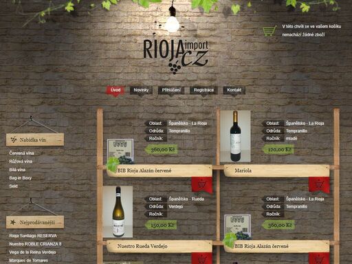 specializovaný internetový obchod na špaňelská vína s oblasti: rioja, navarram la mancha