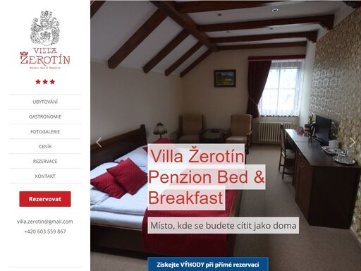 villa žerotín penzion bed & breakfast. místo, kde se budete cítit jako doma. jedinečné ubytování velké losiny.