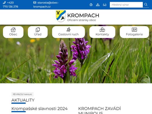 oficiální stránky obce krompach