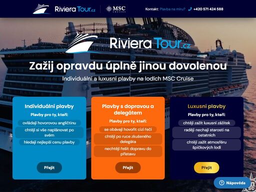 zažijte úplně jinou dovolenou s ck riviera tour na palubách lodí msc cruises s našimi delegáty a dopravou až do přístavu.