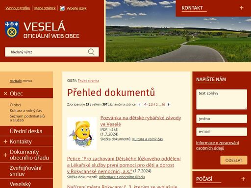 www.obecvesela.eu