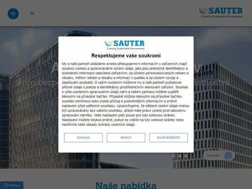 sauter patří mezi přední poskytovatele řešení v oblasti automatizace budov / místností, energetického a facility managementu.