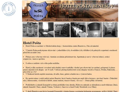 www.hotelpostabenesov.cz
