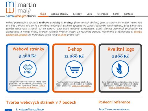 marmal.cz - tvorba webových stránek, e-shopů, logotypů, ppc reklam a další služby v oblasti webdesigenu.