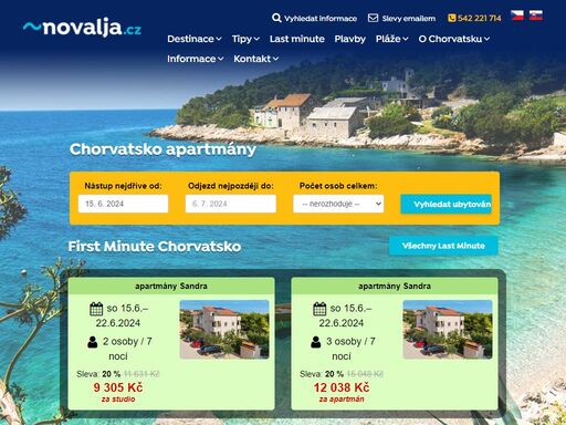 pohodová dovolená v chorvatsku nejen pro rodiny s dětmi. jako specialisté na chorvatsko nabízíme ubytování přímo u moře, s libovolným dnem nástupu, s možností stravy. po celou dovolenou jsme vám k dispozici na horké lince. rezervujte si ten pravý apartmán!