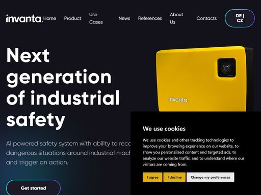 next generation of industrial safety. ai powered safety system with ability to recognize dangerous situations around industrial machines and trigger an action.