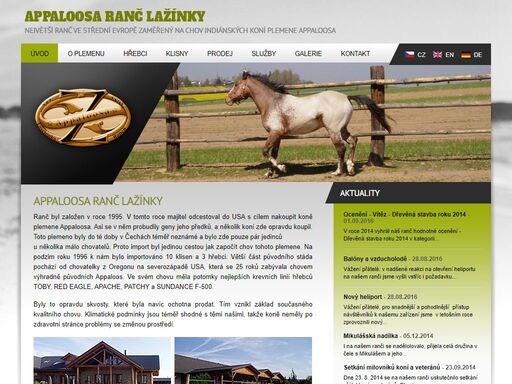 největší ranč ve střední evropě zaměřený na chov indiánských koní plemene appaloosa