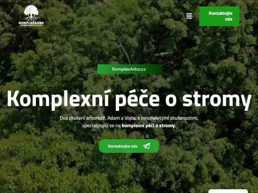 komplexarbo.cz - komplexní péče o stromy. jsme dva zkušení arboristé, adam a vojta, s mnohaletými zkušenostmi, specializující se na komplexní péči o stromy.