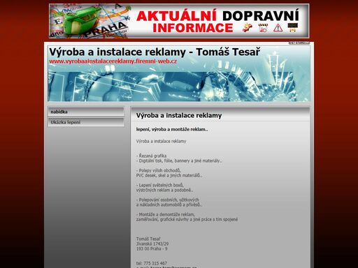 www.vyrobaainstalacereklamy.firemni-web.cz